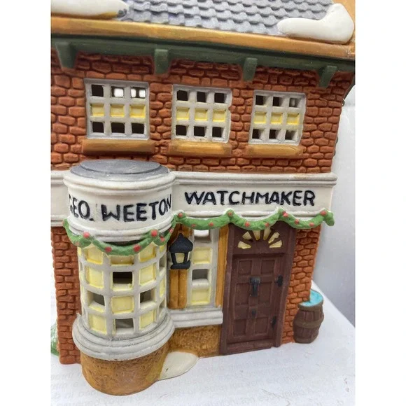 Dept 56 Dickens Village Geo Weeton Watchmaker Heritage Village 5926-9 Porcelain - Picture 2 of 10